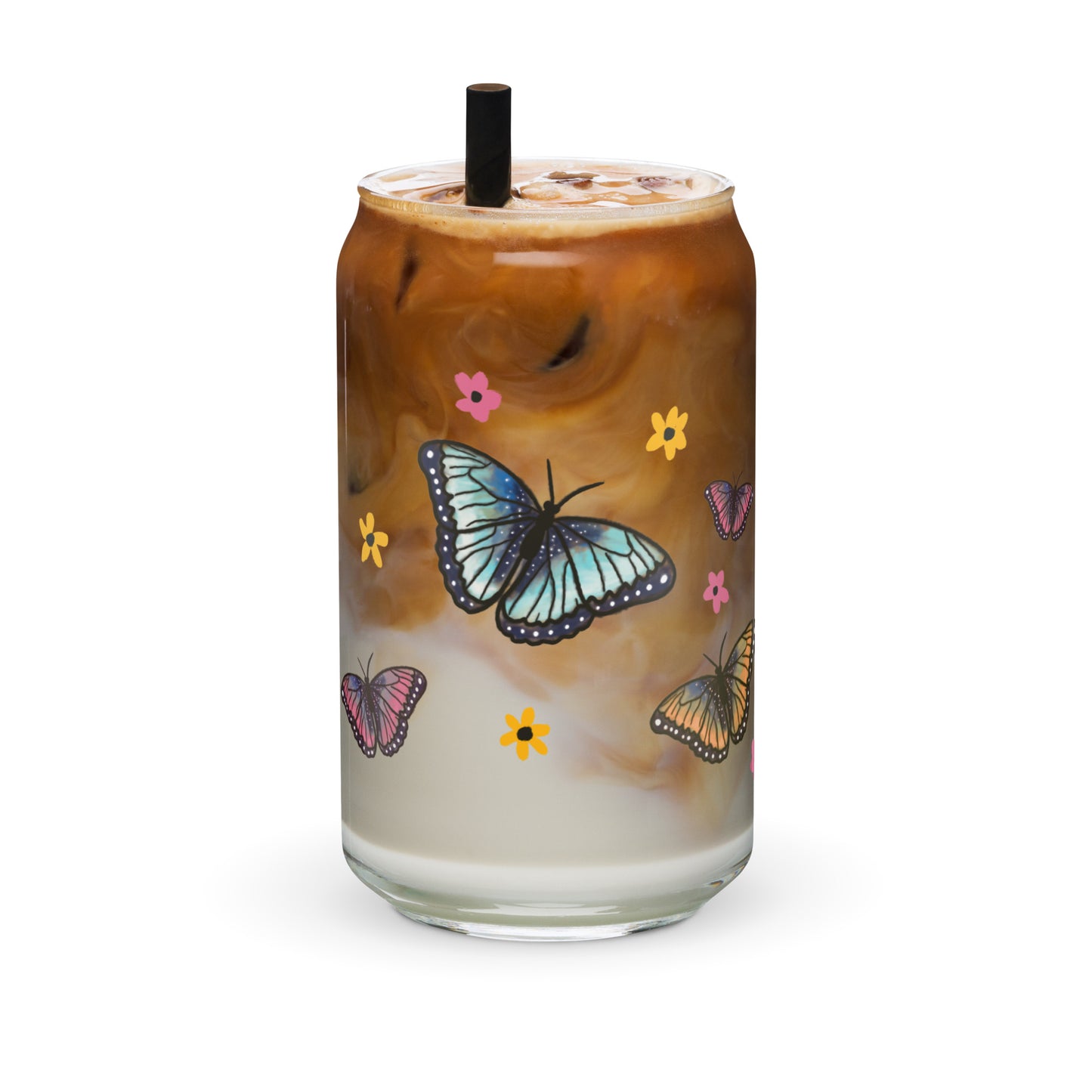 Butterfly Can-shaped glass