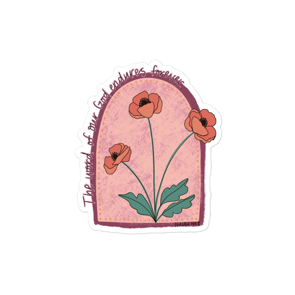 Floral Christian Bubble-free stickers