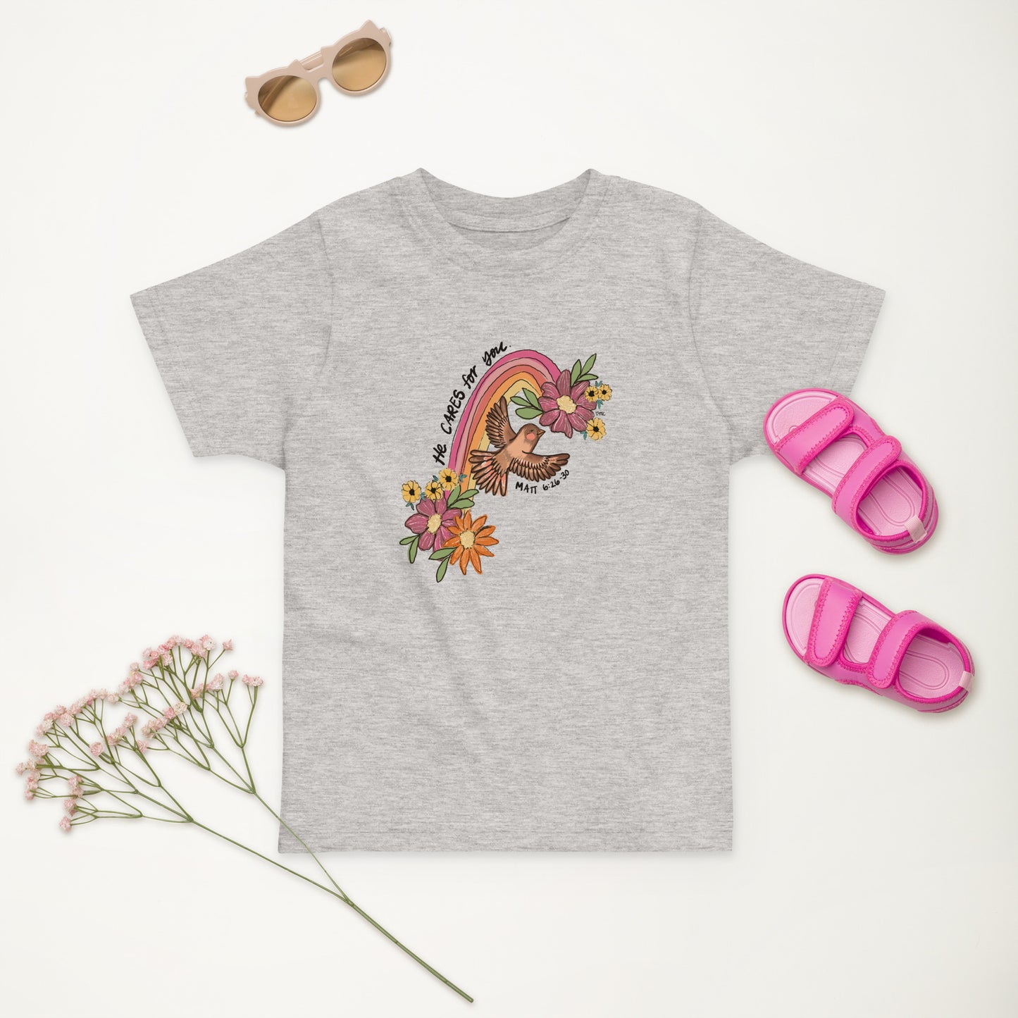 He Cares Toddler Tee