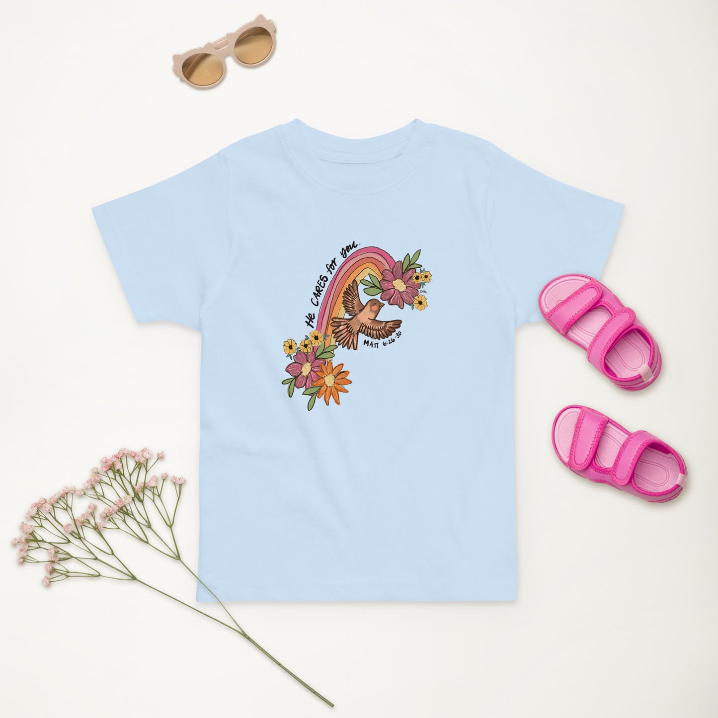 He Cares Toddler Tee