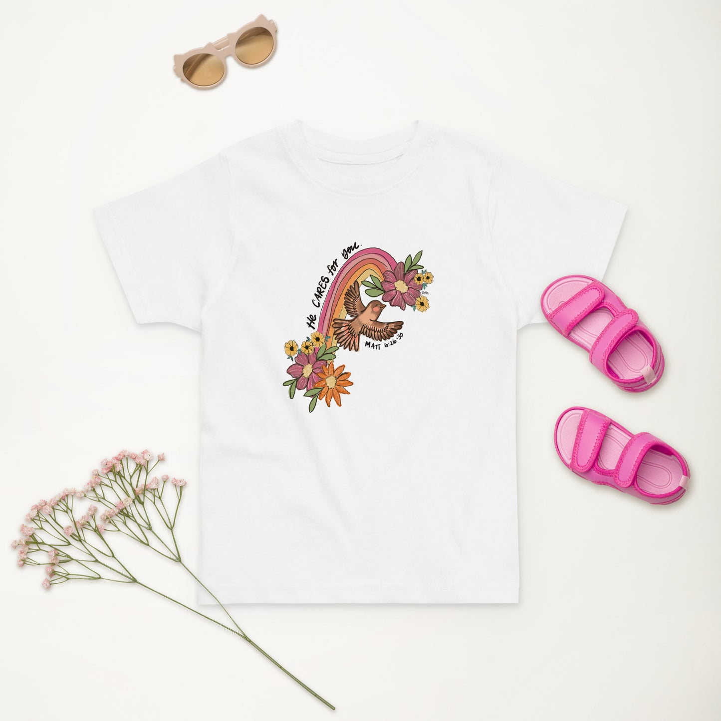 He Cares Toddler Tee