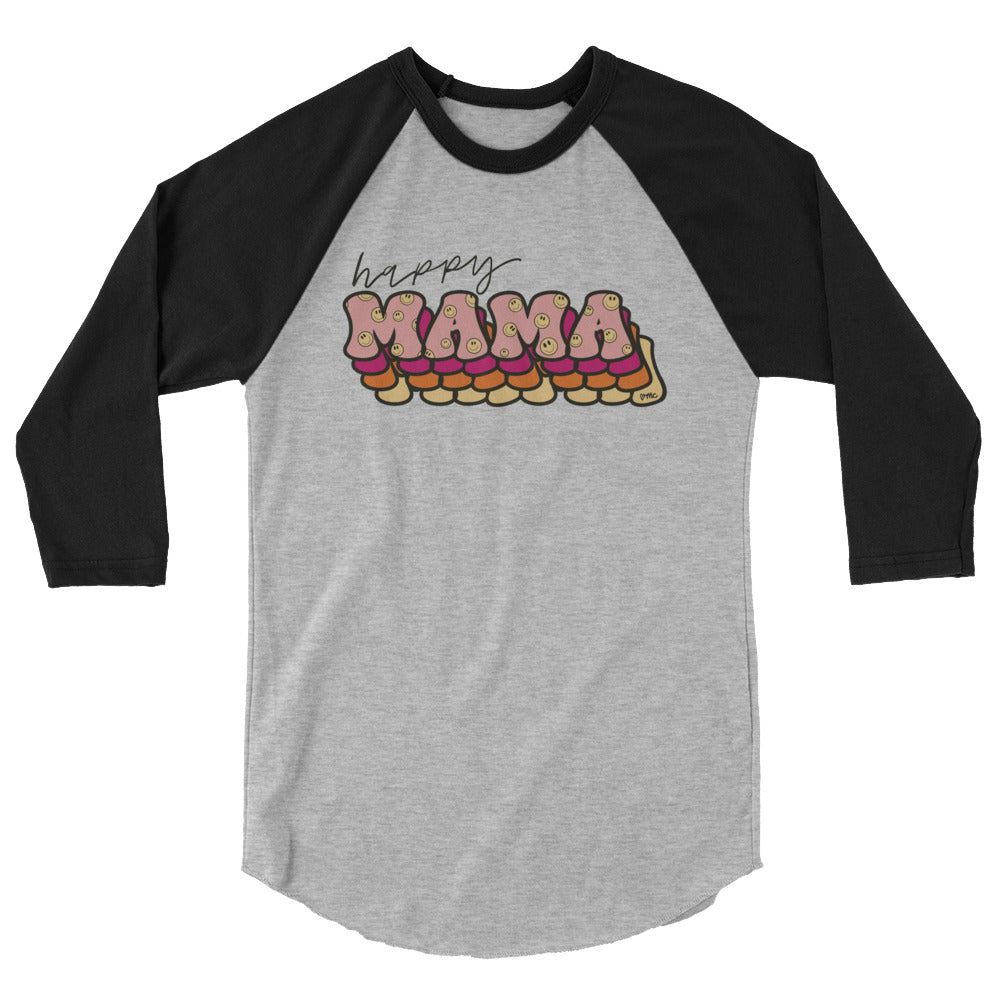 Happy mama baseball tee