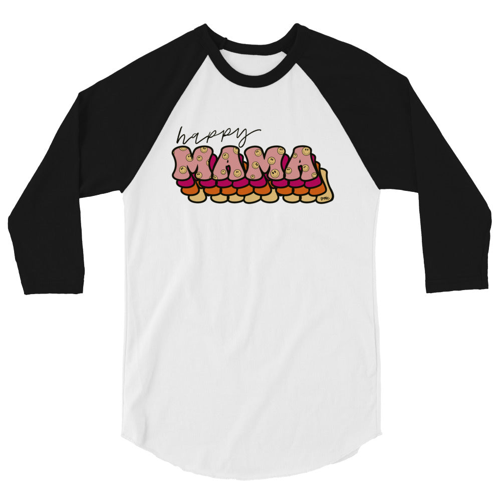 Happy mama baseball tee