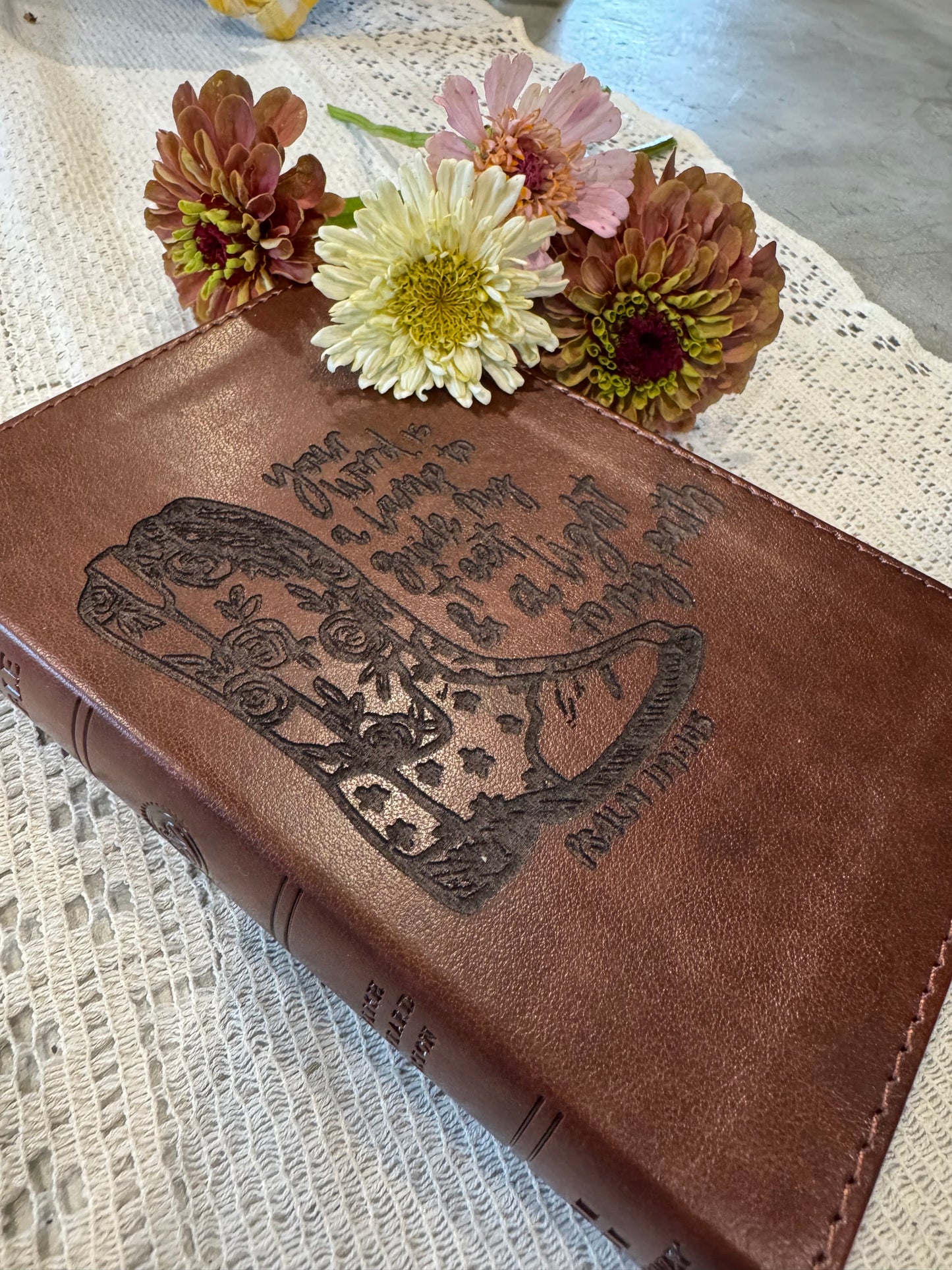 Lamp to my feet engraved bible
