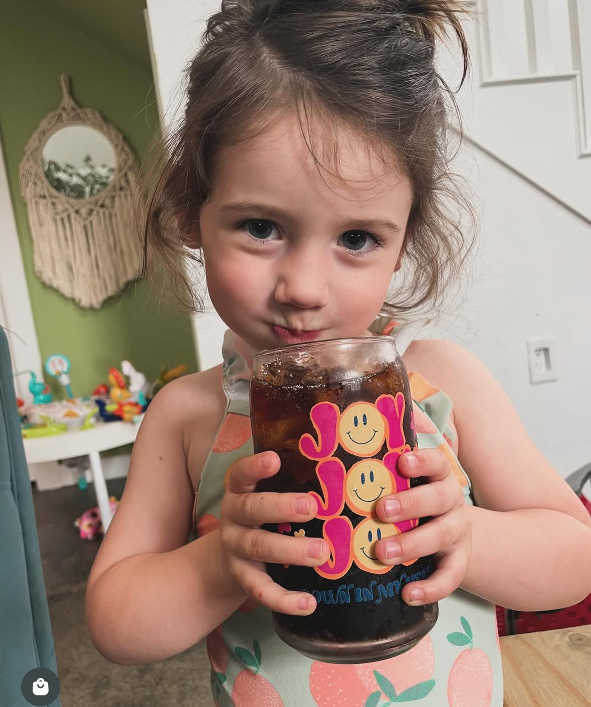 JOY ice coffee glass