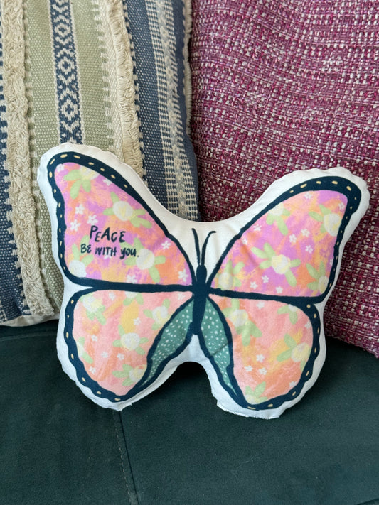 Peace be with you butterfly decor pillow