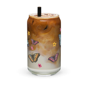Butterfly Can-shaped glass