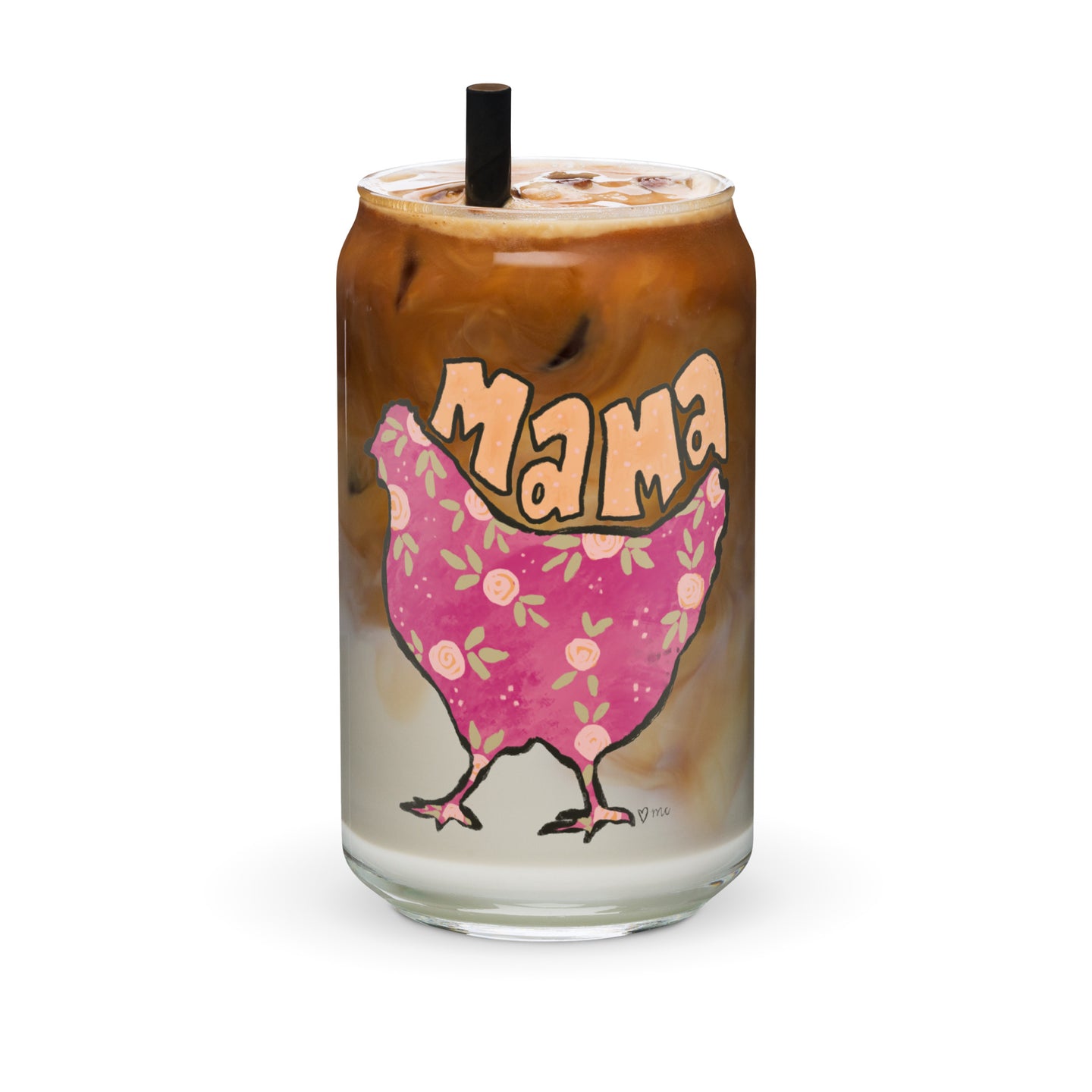 Mama hen Can-shaped glass