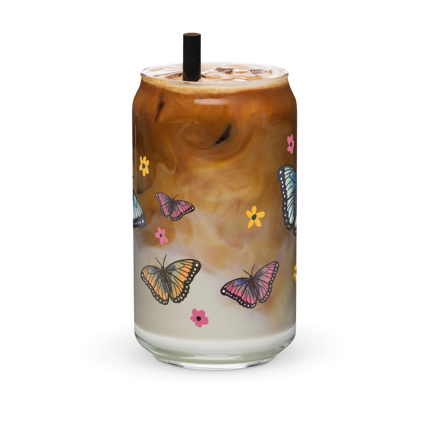 Butterfly Can-shaped glass
