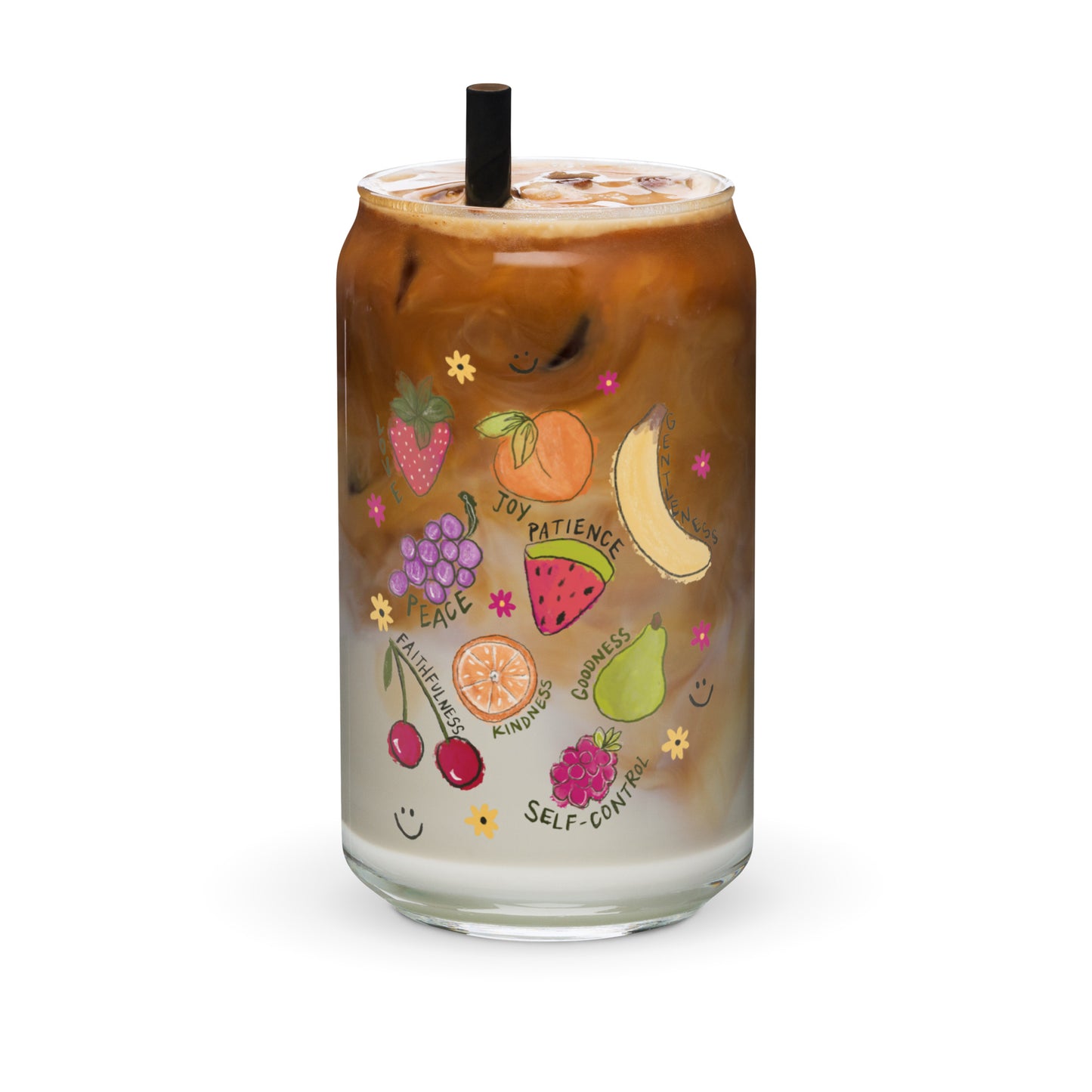 Fruit of the spirit Can-shaped glass