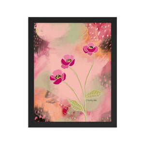 Pink flower Framed wall art