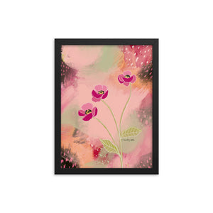 Pink flower Framed wall art