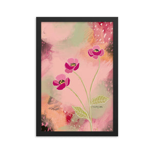 Pink flower Framed wall art