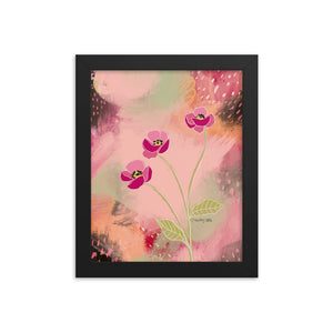 Pink flower Framed wall art