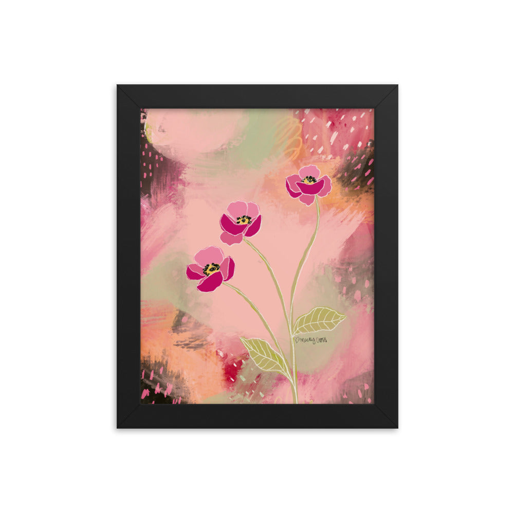 Pink flower Framed wall art