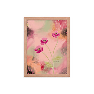 Pink flower Framed wall art