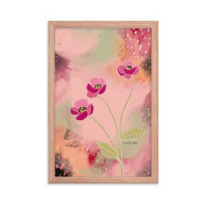 Pink flower Framed wall art