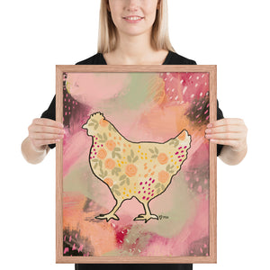 Funky chicken Framed wall art