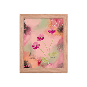 Pink flower Framed wall art