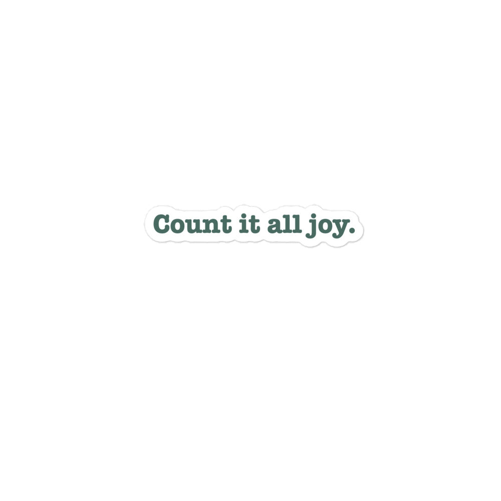Count it all joy Bubble-free sticker