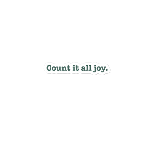 Count it all joy Bubble-free sticker
