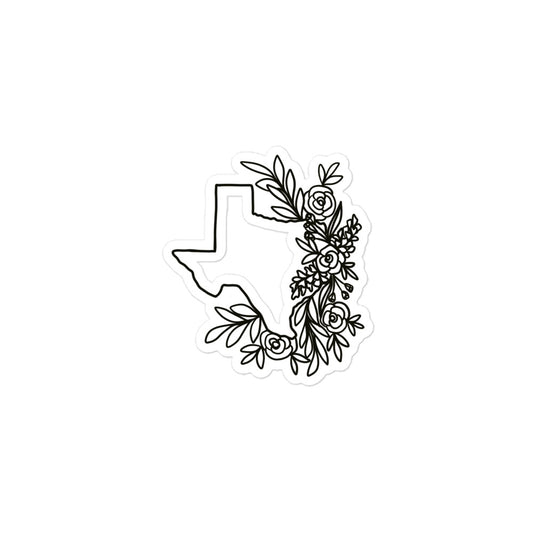 Floral Texas Bubble-free stickers