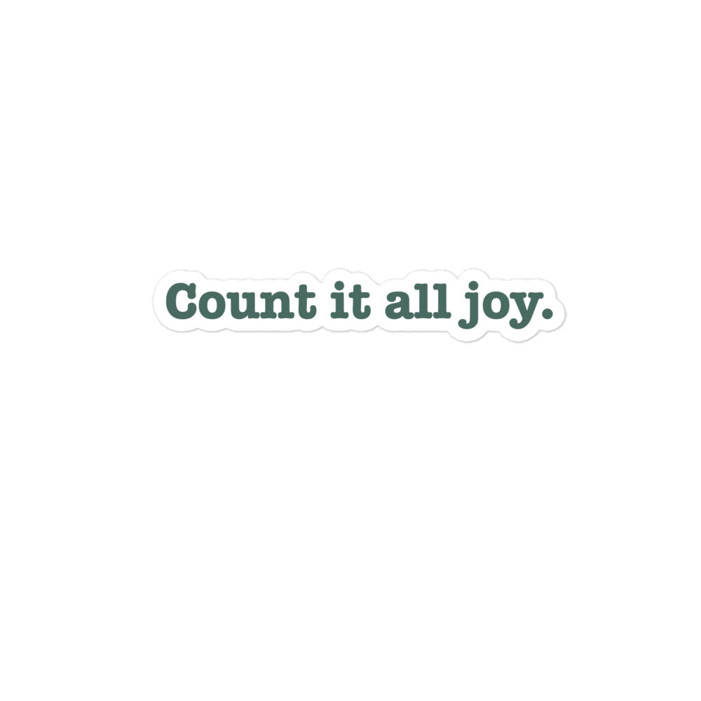 Count it all joy Bubble-free sticker