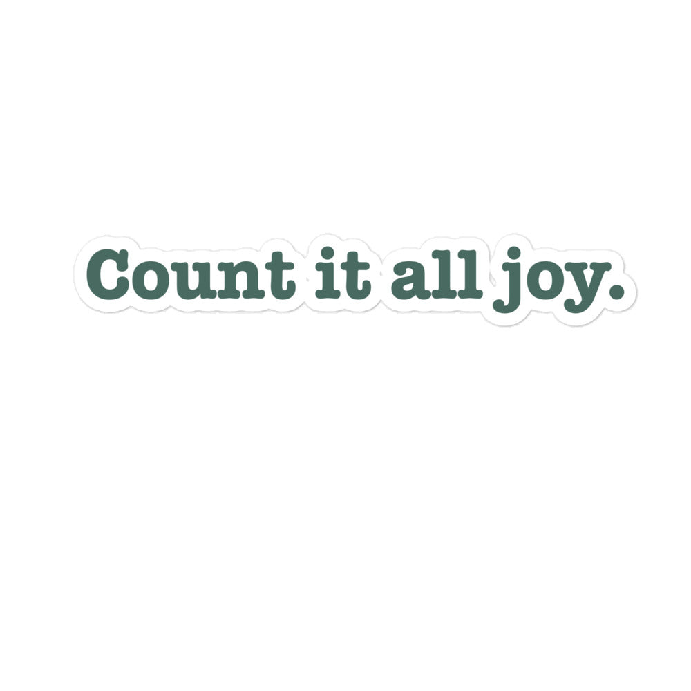 Count it all joy Bubble-free sticker