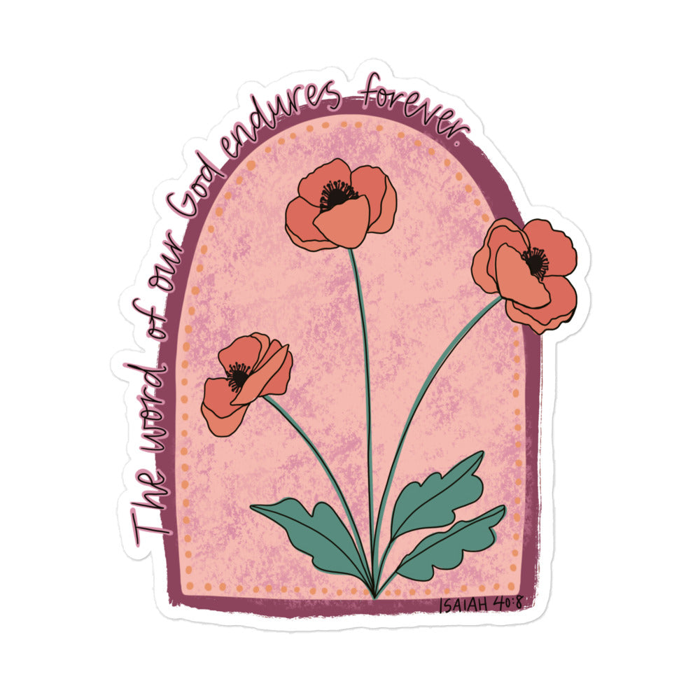 Floral Christian Bubble-free stickers