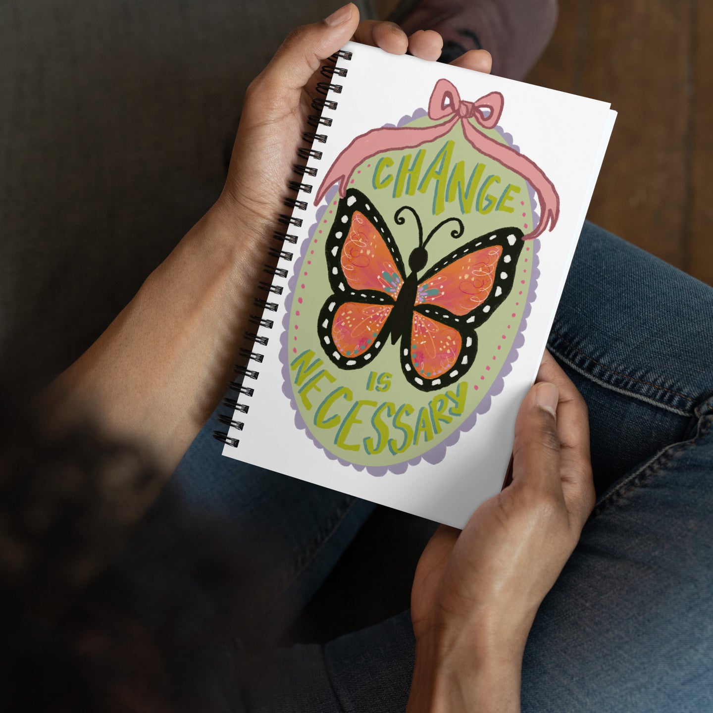 Butterfly Spiral notebook