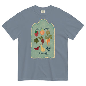 Just keep growing veggie tee for adults