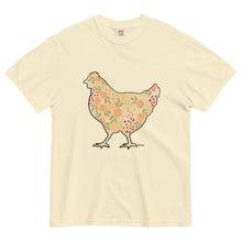 Load image into Gallery viewer, Floral chicken comfort colors tee
