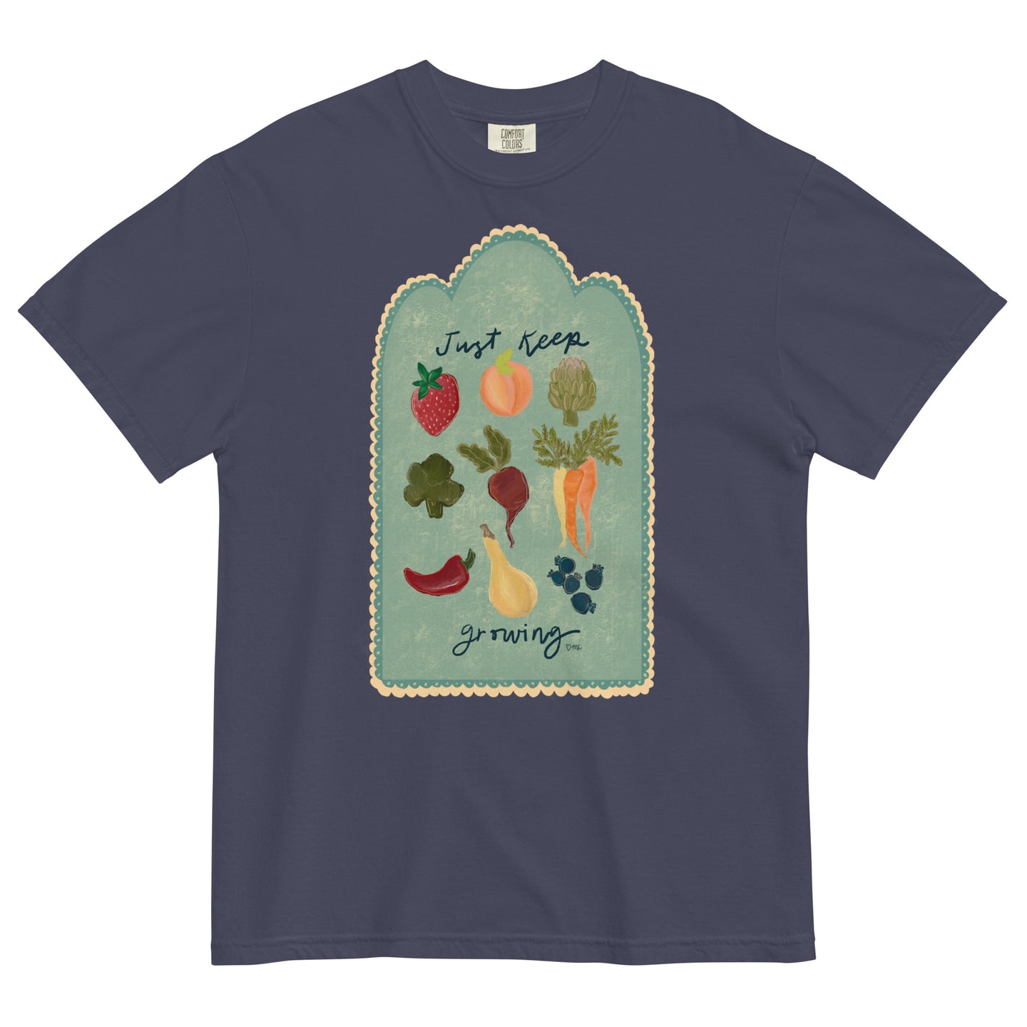 Just keep growing veggie tee for adults