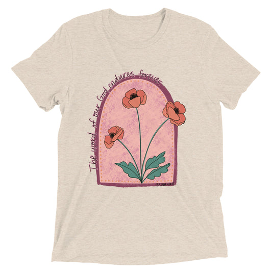 Christian Graphic Tee with Beautiful Florals and Inspiring Scripture Short sleeve t-shirt