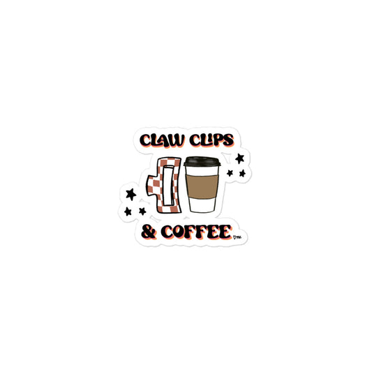 Claw clips and coffee Bubble-free stickers