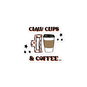 Claw clips and coffee Bubble-free stickers