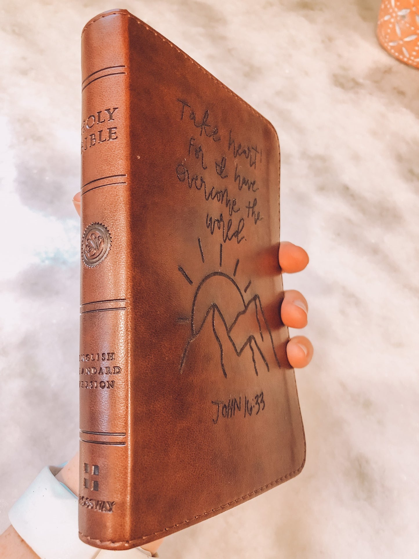 Take Heart Engraved Compact Bible