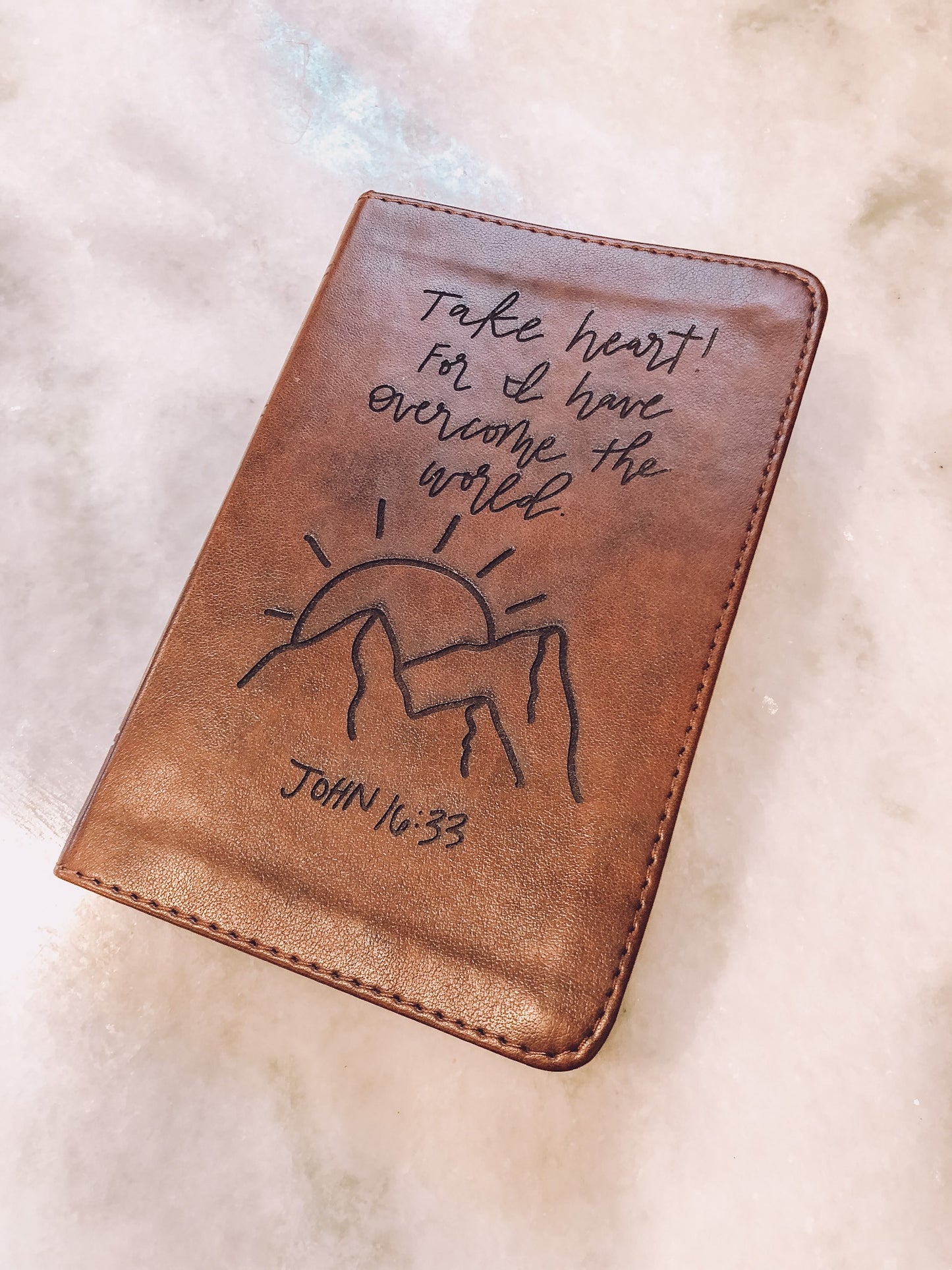 Take Heart Engraved Compact Bible
